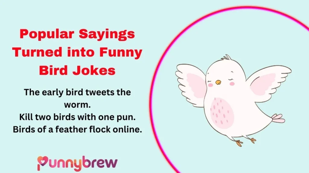 Popular Sayings Turned into Funny Bird Jokes