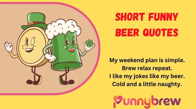 Short Funny Beer Quotes